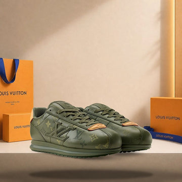 LOUIS VUITTON バターソフトスニーカー カーキ グリーン 158173456 [P]