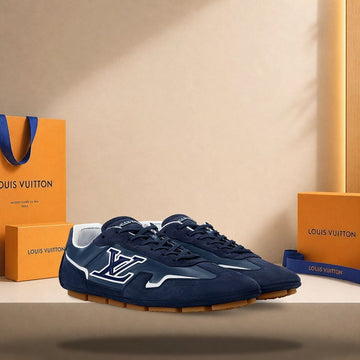 LOUIS VUITTON ラリー スニーカー ネイビーブルー 158173526 [P]