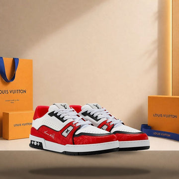 LOUIS VUITTON トレーナースニーカー レッド 158173570 [P]