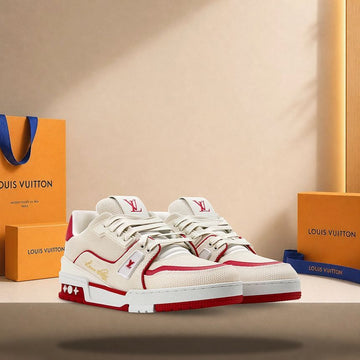 LOUIS VUITTON トレーナースニーカー レッド 158173577 [P]