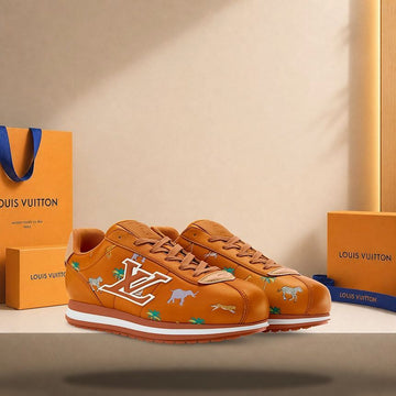 LOUIS VUITTON バターソフトスニーカー コンヤブラウン 158173593 [P]
