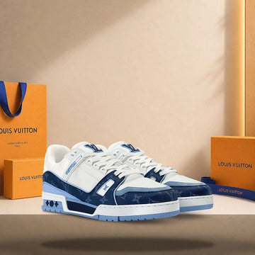 Louis Vuitton Trainer Sneakers Navy Blue 158173596 [P]
