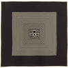 totes Centered Monogram Silk Scarf Black 152206619 [P]