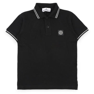 Stone Island Kids Logo Patch Two-Line PK Short Sleeve T-Shirt (Black) L1S16 2200001 S0018 V0029 153783912 [P]