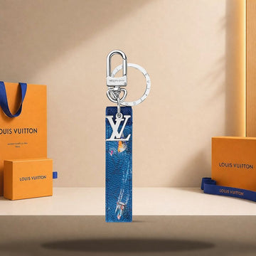 Louis Vuitton Dragonne Sport Key Holder & Bag Charm Blue M04172 158174378 [P]