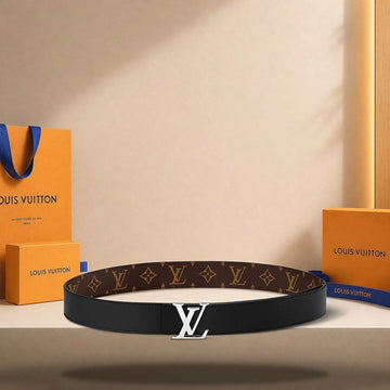 Louis Vuitton Initials Reversible Belt 35mm Monogram/Black M4485 158174545 [P]