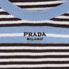 Prada Embroidered Logo Stripe Ribbed Tank Top 158174634 [P]