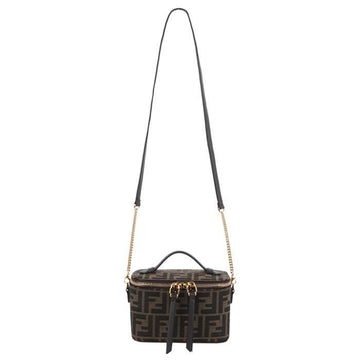 FENDI 8BS108 AFPM F1GL7 Vanity FF Jacquard Stoff Mini Tasche 158174712 [P]