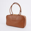MIU MIU コニャックレザーボミディアムハンドルバッグ 158174889 [P]