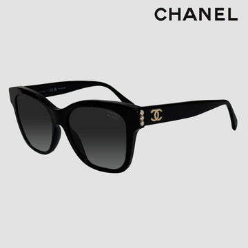 CHANEL Triple Pearl Blacklogo CH5482H A71494 C622S8 Polarisierte Gläser Schwarz 147343852 [P]