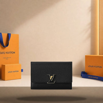 LOUIS VUITTON Capucines Compact Wallet aus Taurillon-Leder M62157 158188744 [P]