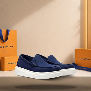 Louis Vuitton Beverly Hills Loafer Navy Blue 158370534 [P]