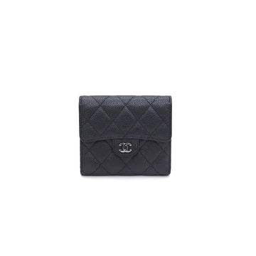 CHANEL Caviar Classic Kleine Klappe Silber CC Damen Geldbörse AP0231 158183827 [P]