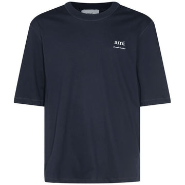 AMI Oversized T-Shirt mit Signatur-Logo in Blue Marine HTS048 JE0119 4011 150392865 [P]