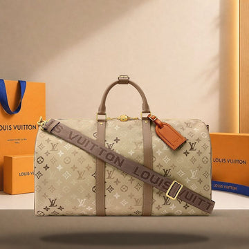 LOUIS VUITTON Keepall Bandouliere 50 Sand Beige M29159 158185286 [P]