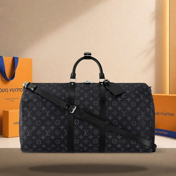 Louis Vuitton Keepall 55 Bandoulière Monogram Eclipse Canvas 158185386 [P]