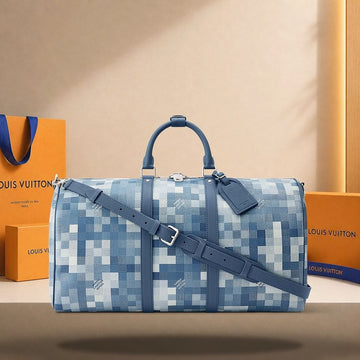 Louis Vuitton Keepall Bandouliere 50 Denim Blue M28842 158185437 [P]