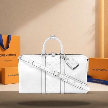 Louis Vuitton Keepall Bandouliere 45 in Optic White M27792 158185462 [P]