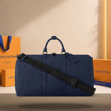 Louis Vuitton Keepall Bandoulière 50 Navy Blue 158185508 [P]