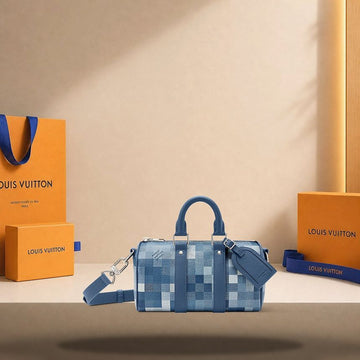Louis Vuitton Keepall Bandoulière 25 Indigo Blue M28600 158185557 [P]