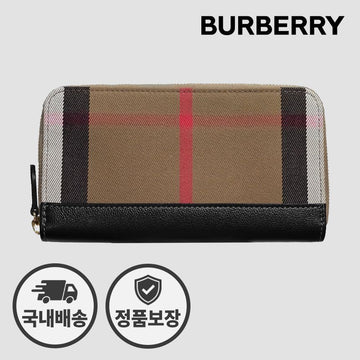 Burberry Women’s Long Zip Around Wallet 80840291 Canvas Black 153512733 [P]