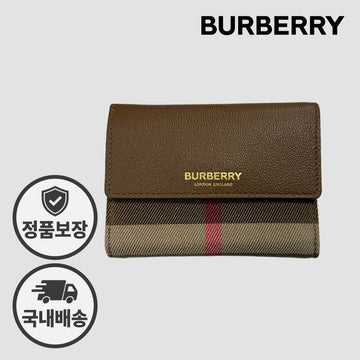 BURBERRY 女性用三つ折り財布 ブラウン 80845341 81216841 153196820 [P]