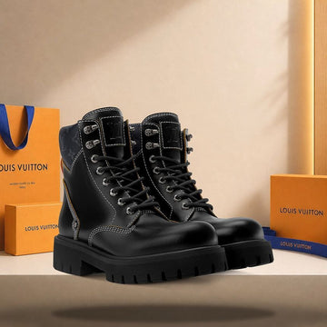 Louis Vuitton Remix Combat Boots Black 158186350 [P]