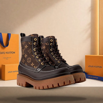 Louis Vuitton Remix Ankle Boots Brown 158370048 [P]