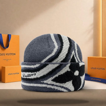 Louis Vuitton Graphic Flower Beanie Black M97778 158187398 [P]