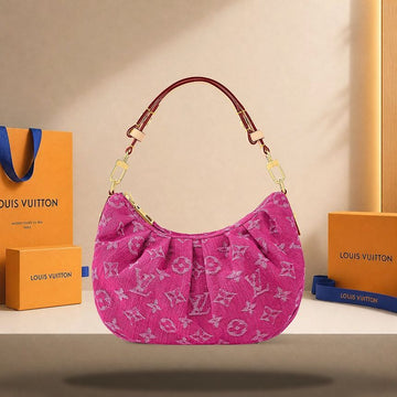 Louis Vuitton Pochette Valley Fuchsia Denim M28327 158188005 [P]