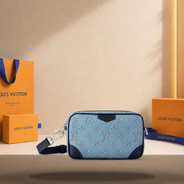 Louis Vuitton Trocadero Wearable Wallet Blue M14684 158188955 [P]