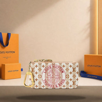 LOUIS VUITTON Schlüsselmäppchen LV Stempel Nude Rosa M29023 158188988 [P]