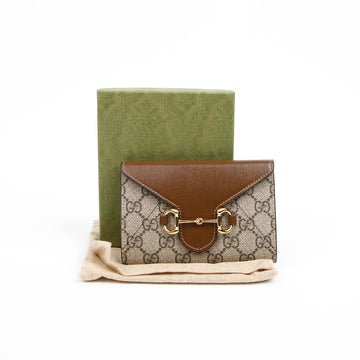 GUCCI Horsbit 1955 Kartenetui Geldbörse Braun 157892386 [P]