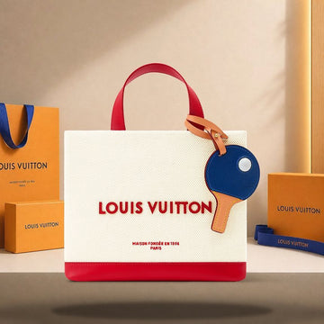 Louis Vuitton Mini Shopper Tote Ecru White / Sprint Red M29322 158190748 [P]