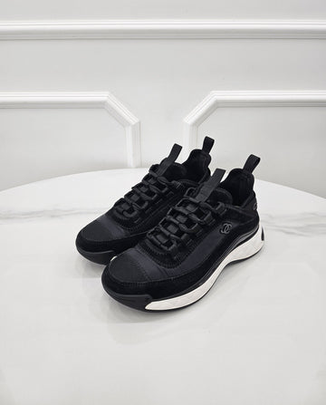 CHANEL Mixed Fiber Sneakers G35617 35 Black 158191360 [P]