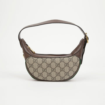 GUCCI オフィディア ミニ GG スプリーム キャンバス ホーボー ショルダーバッグ ブラウン 157971345 [P]