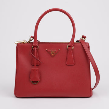 Prada Galleria Medium Saffiano Leather Tote Bag Red 157892639 [P]