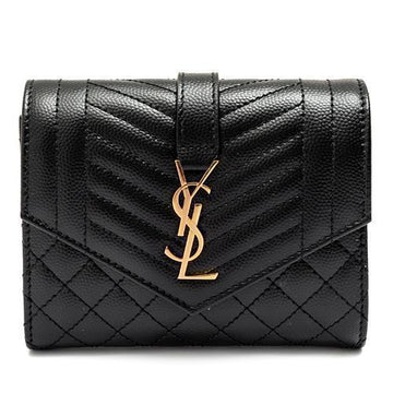SAINT LAURENT Rafirma Mix Matelassé Umschlag Geldbörse 651028-BOW91-1000 30546540 [P]