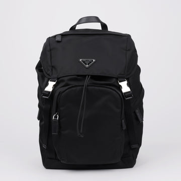 Prada Pocono Triangle Logo Backpack Black 157910968 [P]
