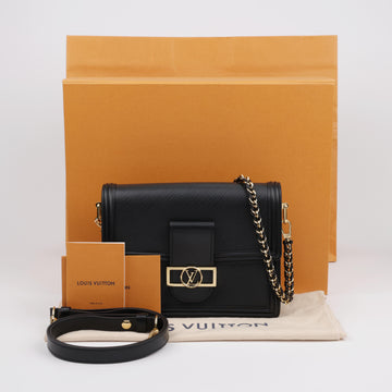 Louis Vuitton Dauphine MM Epi Leather Shoulder Bag Black 157971702 [P]