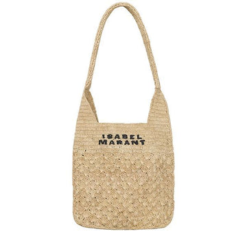 Isabel Marant Natural Black Prya Raffia Small Shoulder Bag 158197789 [P]