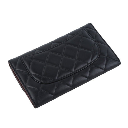 CHANEL A31506 CC Logo Lambskin Classic 3-Fold Women's Wallet 33185 102138069 [P]