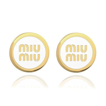 MIU MIU エナメル ロゴ イヤリング 158199385 [P]