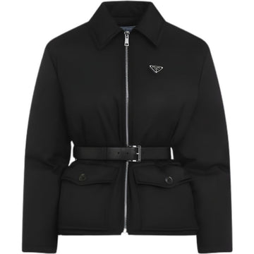 PRADA L Nylon Gänsedaunen Gürteljacke 158202286 [P]