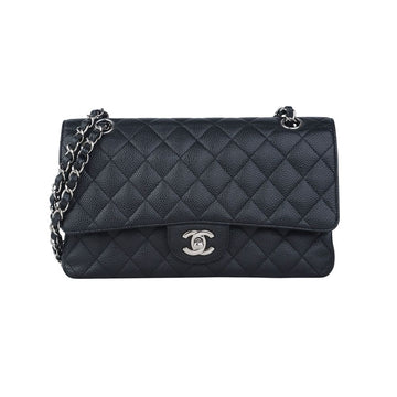 CHANEL Classic Caviar 2.55 Medium Black 37483-2 158222180 [P]