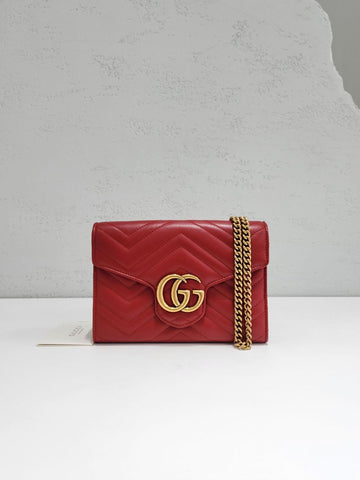 GUCCI マモン マトラッセ ミニ チェーン クロスバッグ 474575 158223009 [P]