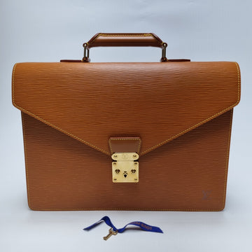 Louis Vuitton Leather Briefcase Camel 158225249 [P]