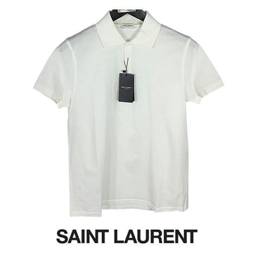 Saint Laurent Men's Logo Polo Short Sleeve T-Shirt 554052 YB20C 9000 Authentic 100% 152279354 [P]