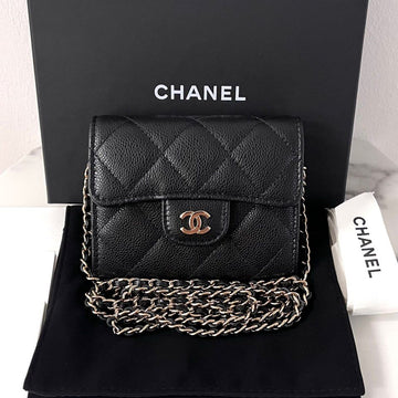 CHANEL Klassische Ketten Mini Tasche Schwarz AP0238 158231650 [P]