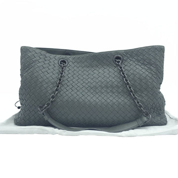 Bottega Veneta Intrecciato Nappa Leather Chain Tote Bag Gray 12345 158279716 [P]
